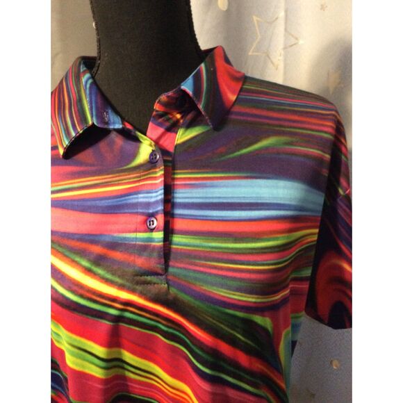 PLG Silently Be Heard XL Mens Shirt Groovy 70's themed Golf Shirt - Picture 4 of 5